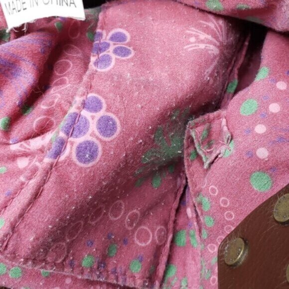 Levi's Shoulder Tote Bag Double Handle Snap Close Beige Cream Cotton - Picture 15 of 16